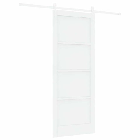 Drzwi przesuwne ORKDAL Biały 83 x 211 cm Lite drewno sosnowe