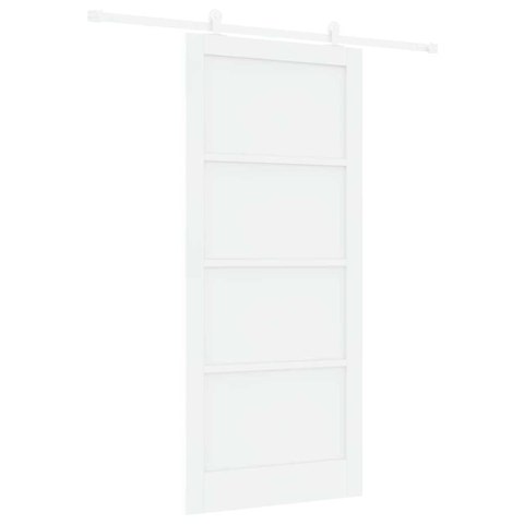 Drzwi przesuwne ORKDAL Biały 93 x 211 cm Lite drewno sosnowe
