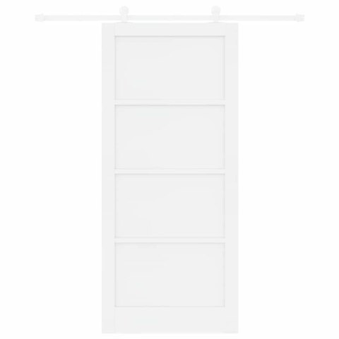 Drzwi przesuwne ORKDAL Biały 93 x 211 cm Lite drewno sosnowe