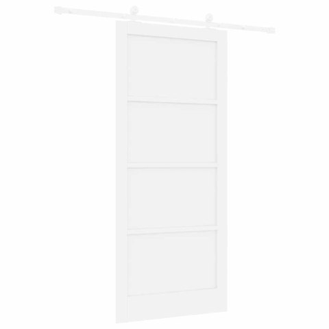 Drzwi przesuwne ORKDAL Biały 93 x 211 cm Lite drewno sosnowe