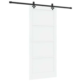 Drzwi przesuwne ORKDAL Biały 93 x 211 cm Lite drewno sosnowe