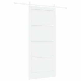 Drzwi przesuwne ORKDAL Biały 93 x 211 cm Lite drewno sosnowe