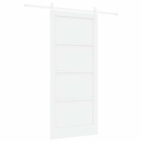 Drzwi przesuwne ORKDAL Biały 93 x 211 cm Lite drewno sosnowe