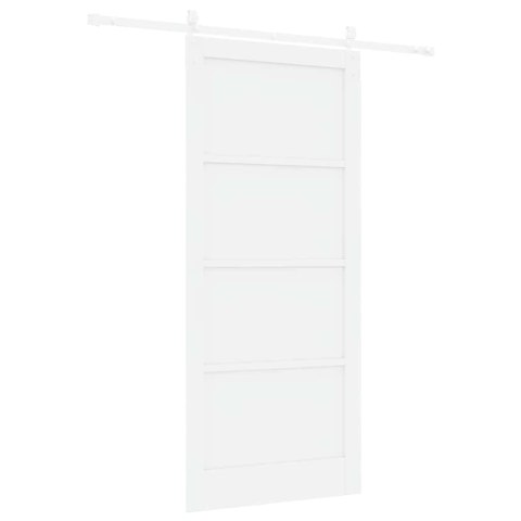 Drzwi przesuwne ORKDAL Biały 93 x 211 cm Lite drewno sosnowe