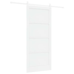 Drzwi przesuwne ORKDAL Biały 93 x 211 cm Lite drewno sosnowe