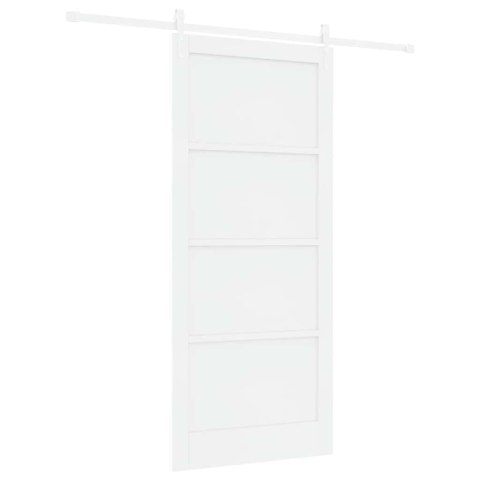 Drzwi przesuwne ORKDAL Biały 93 x 211 cm Lite drewno sosnowe