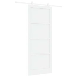 Drzwi przesuwne ORKDAL Biały 93 x 232 cm Lite drewno sosnowe