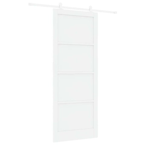 Drzwi przesuwne ORKDAL Biały 93 x 232 cm Lite drewno sosnowe