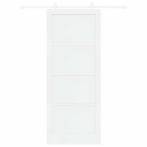 Drzwi przesuwne ORKDAL Biały 93 x 232 cm Lite drewno sosnowe