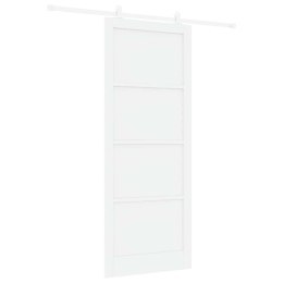 VidaXL Drzwi przesuwne ORKDAL Biały 93 x 232 cm Lite drewno sosnowe