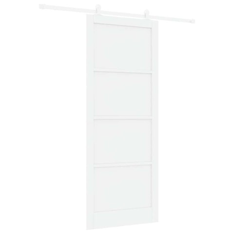 Drzwi przesuwne ORKDAL Biały 93 x 232 cm Lite drewno sosnowe