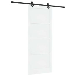 VidaXL Drzwi przesuwne ORKDAL Biały 93 x 232 cm Lite drewno sosnowe