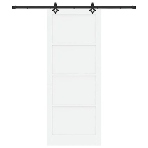 Drzwi przesuwne ORKDAL Biały 93 x 232 cm Lite drewno sosnowe