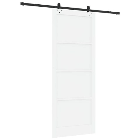 Drzwi przesuwne ORKDAL Biały 93 x 232 cm Lite drewno sosnowe