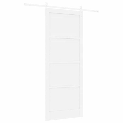 Drzwi przesuwne ORKDAL Biały 93 x 232 cm Lite drewno sosnowe