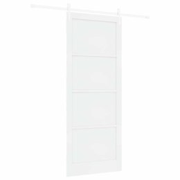 VidaXL Drzwi przesuwne ORKDAL Biały 93 x 232 cm Lite drewno sosnowe