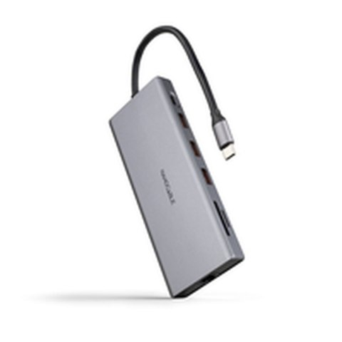 HUB USB NANOCABLE Hub 12en1 Szary 18 cm