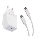 Ładowarka ścienna + kabel-USB-C Muvit Biały 20 W