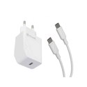 Ładowarka ścienna + kabel-USB-C Muvit Biały 20 W