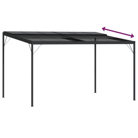 Altana ogrodowa, antracytowa, 4x3x2,5 m, aluminium i stal