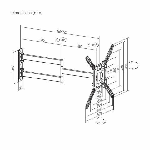 Uchwyt na TV Aisens ECO GIRA INCLIN NIVEL 65"