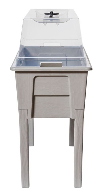 Podwyższona donica plastikowa NIAGARA, jasnoszara