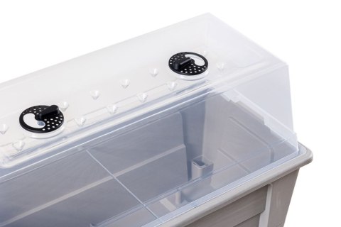 Podwyższona donica plastikowa NIAGARA, jasnoszara