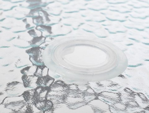 Stół ogrodowy ZWMT, 80 x 80 cm, metalowy z blatem szklanym