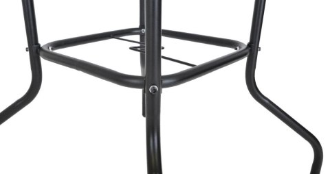 Stół ogrodowy ZWMT, 80 x 80 cm, metalowy z blatem szklanym