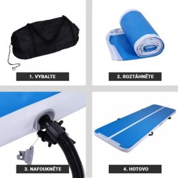 AirTrack mata gimnastyczna 300x100x10 cm z pompką i torbą