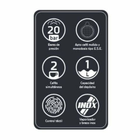 Ekspres Ciśnieniowy Orbegozo 18309 Czarny 950 W 20 bar 1 L