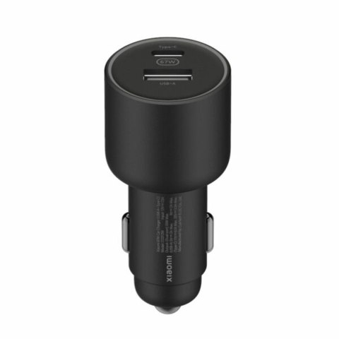 Uniwersalna ładowarka samochodowa USB + kabel USB C Xiaomi 67W Czarny