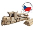 Ciężarówka drewniana z kłodami, buk, bez lakieru, 38 cm