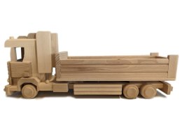 Drewniana ciężarówka z buku, bez lakieru, 48x12x19 cm