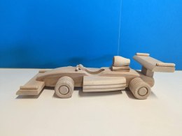 Drewniana formuła z buku, dekoracyjna, ruchome koła, 28 cm