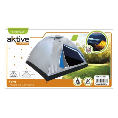Namiot Aktive 4 ludzie 205 x 130 x 205 cm (2 Sztuk)
