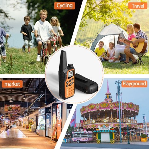 Krótkofalówka Baofeng BF-T25E pomarańczowa, 2 sztuki (WYPRZEDAŻ)