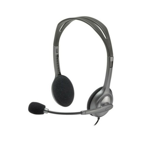Słuchawki z Mikrofonem Logitech 981-000593 Szary