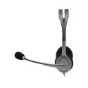 Słuchawki z Mikrofonem Logitech 981-000593 Szary