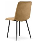 Krzesło LAVA - brązowy aksamit / nogi czarne x 4