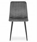 Krzesło LAVA - ciemny szary aksamit x 4