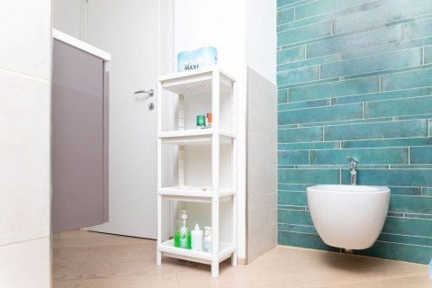 LINDA Regał czteropoziomowy, biały