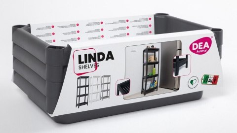 LINDA Regał czteropoziomowy, biały