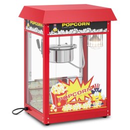 Maszyna urządzenie do prażenia popcornu retro 1500 W 5 kg/h - czerwona