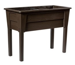 Podwyższona plastikowa donica NIAGARA, brązowa