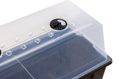 Podwyższona plastikowa donica NIAGARA, brązowa