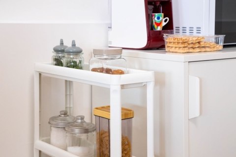 TINA Regał z kółkami, trzypoziomowy