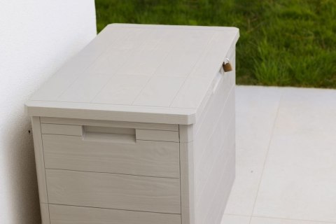 WOODYS Plastikowa skrzynia ogrodowa, 160l jasno szara