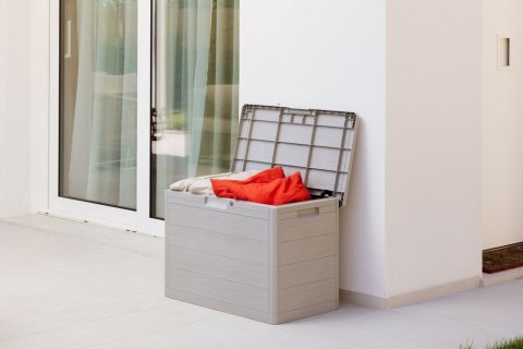 WOODYS Plastikowa skrzynia ogrodowa, 160l jasno szara