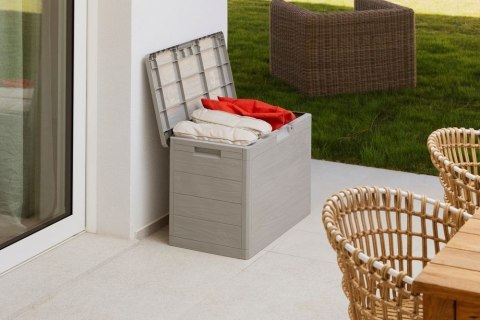 WOODYS Plastikowa skrzynia ogrodowa, 160l jasno szara